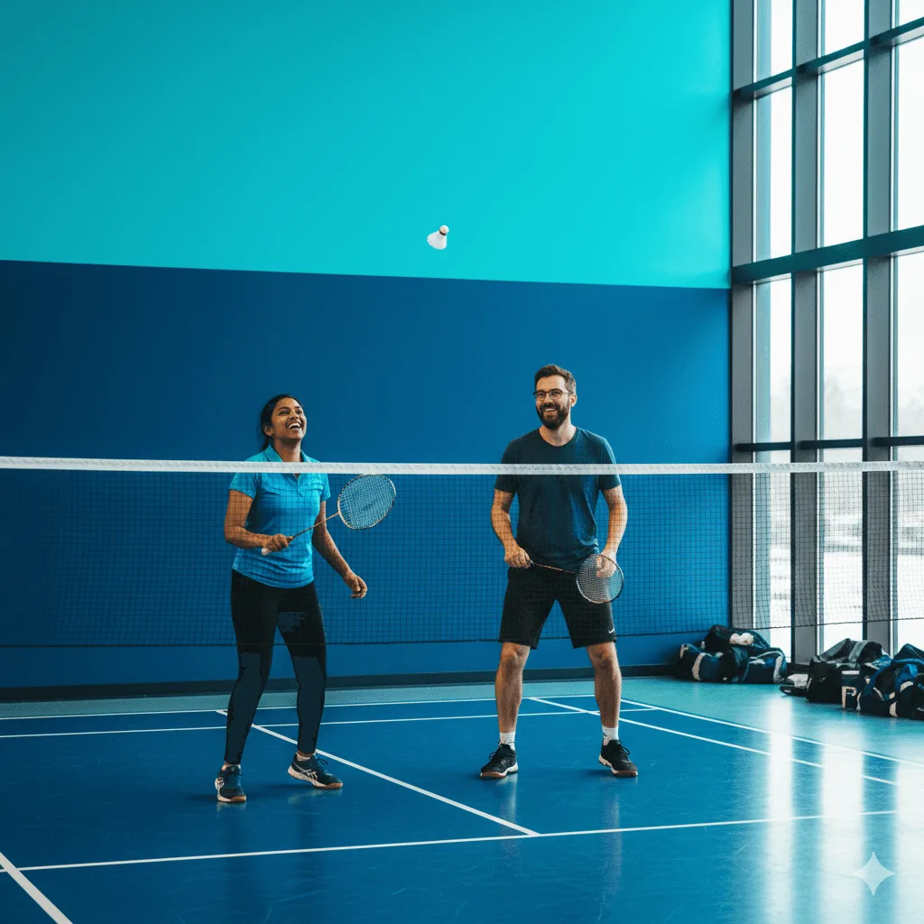Raquettes de badminton et volants disponibles à la location