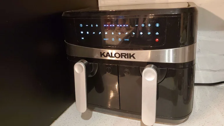 Friteuse à air double Kalorik noir et argent