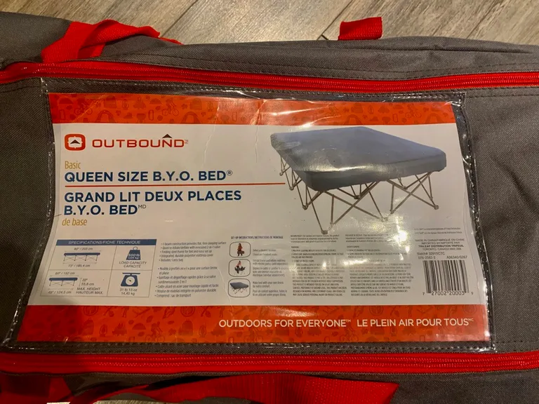 Lit de camp grand lit deux places Outbound pour camping