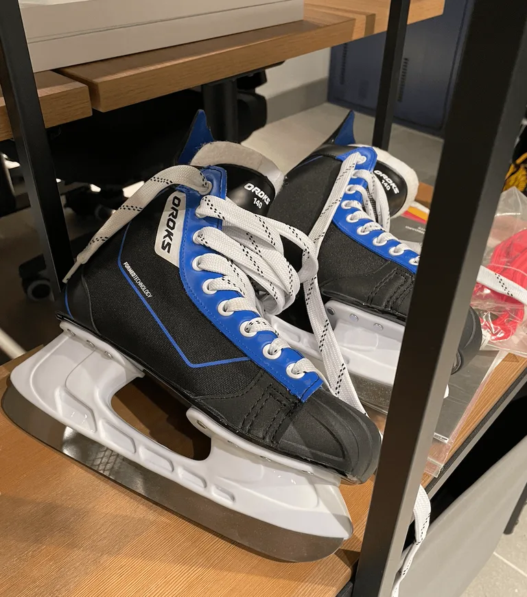 Patins à glace OROKS noir et bleu US Homme 9.5 EU43