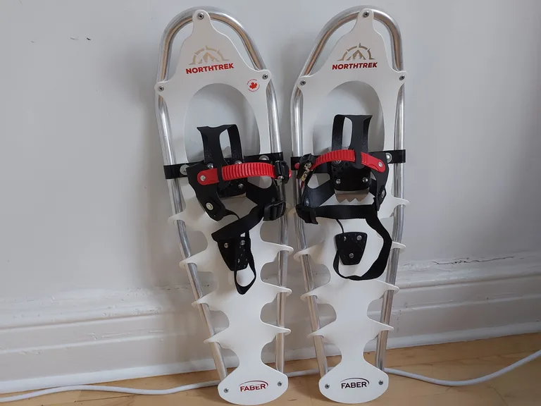 Raquettes à neige NorthTrek blanches et rouges - petite taille