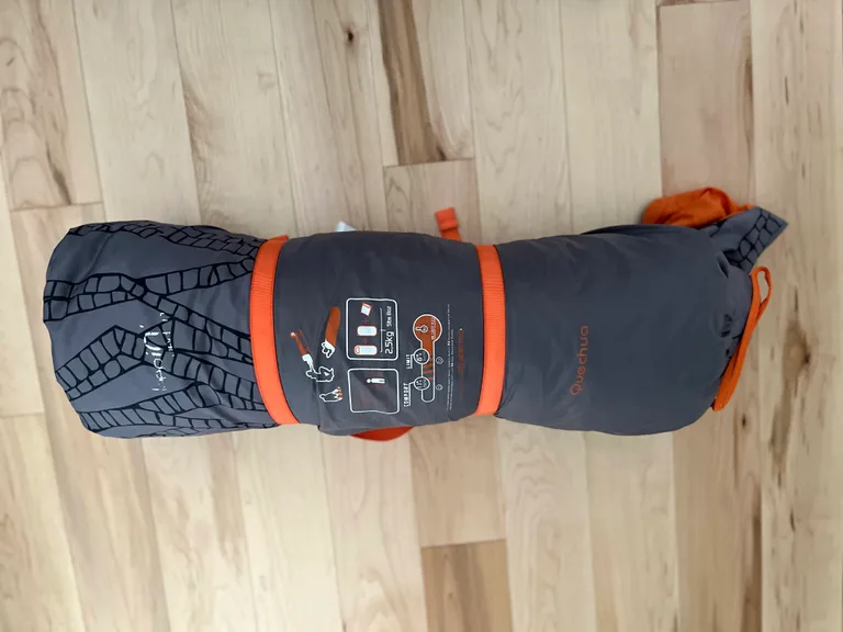 Sac de couchage 3-en-1 Quechua Noir et Orange - Taille L